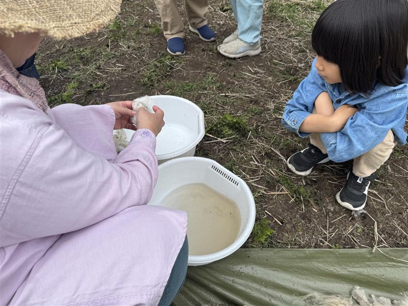 ⑦洗剤で洗っている様子